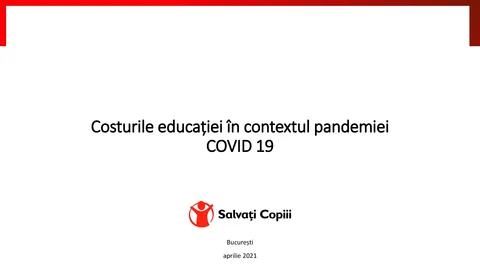 Raport costurile educatiei in pandemie