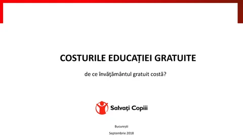 Cercetare privind costurile ascunse din educație - 2018