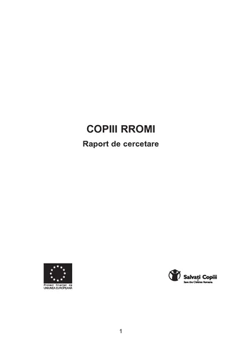 Copiii romi - raport de cercetare