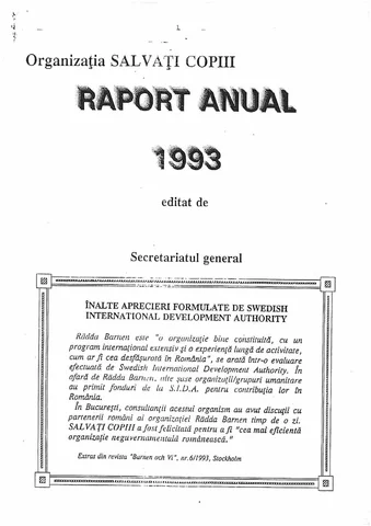 Raportul anual 1993