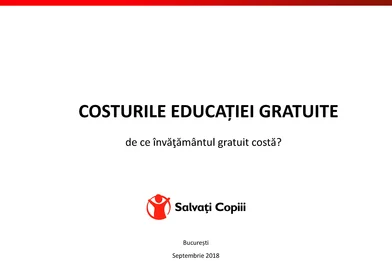 Cercetare privind costurile ascunse din educație - 2018
