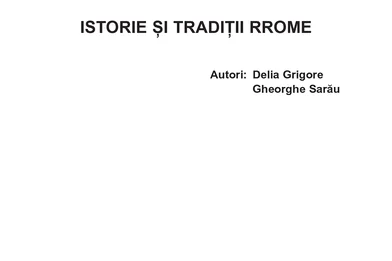 Istorie şi tradiţii rrome